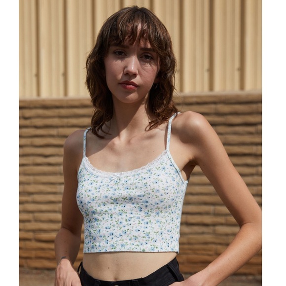 PacSun Tops - Pacsun John Galt Floral Skylar Cropped Tank Top Size Small
